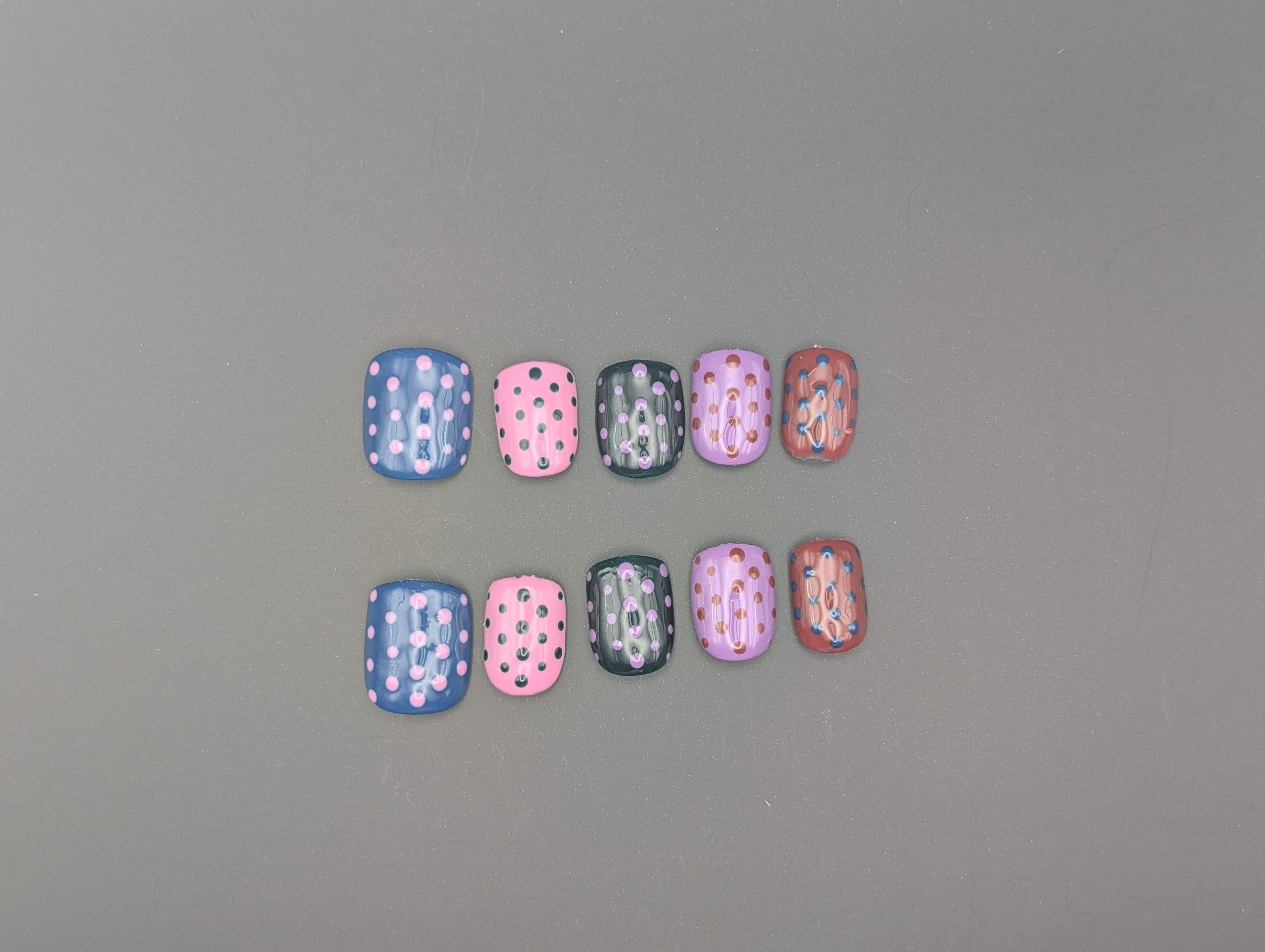 Hand-painted press-on nail set: Starlit Confetti by The Nail Eclipse Club