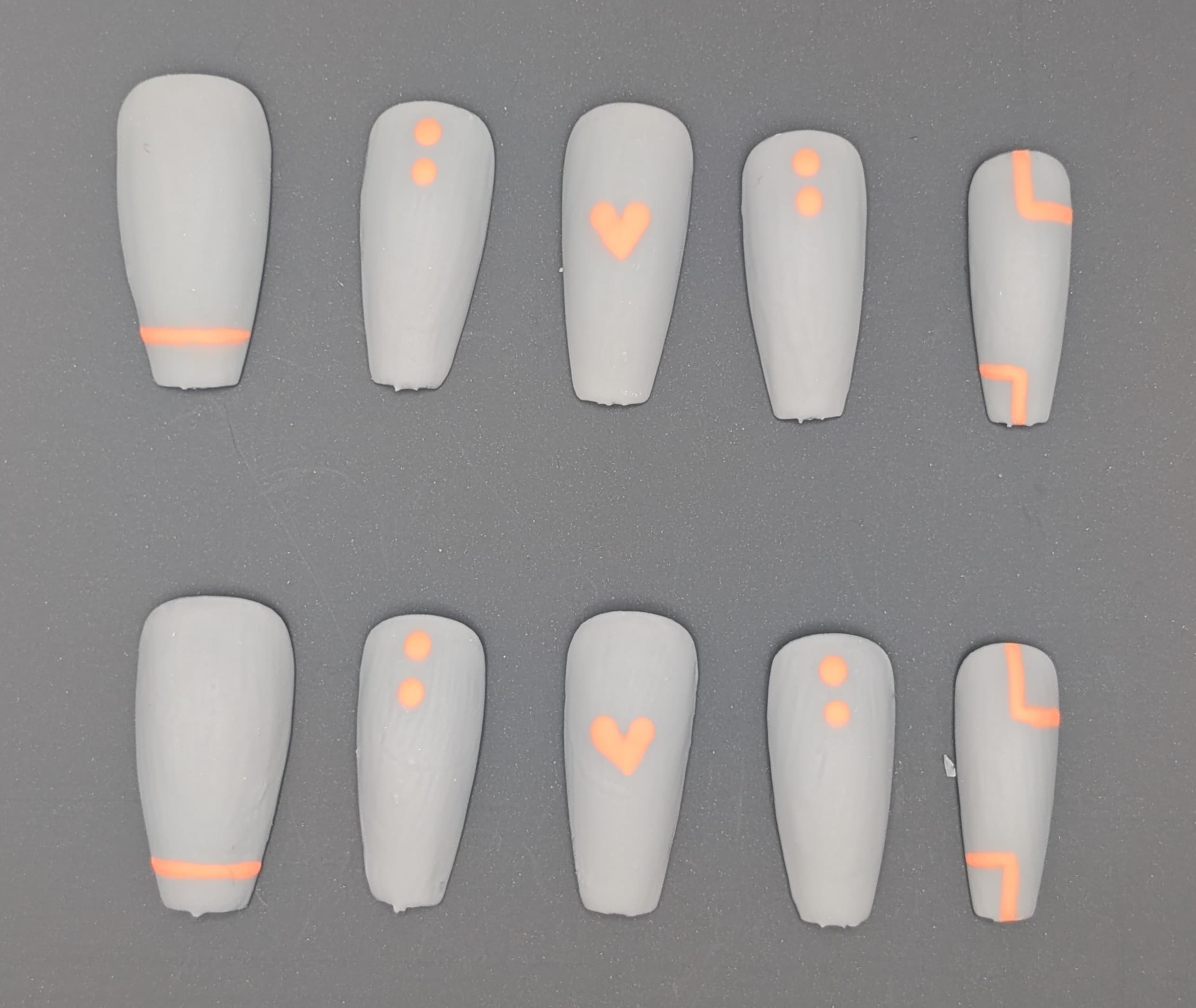 Hand-painted press-on nail set: Solar Circuit by The Nail Eclipse Club