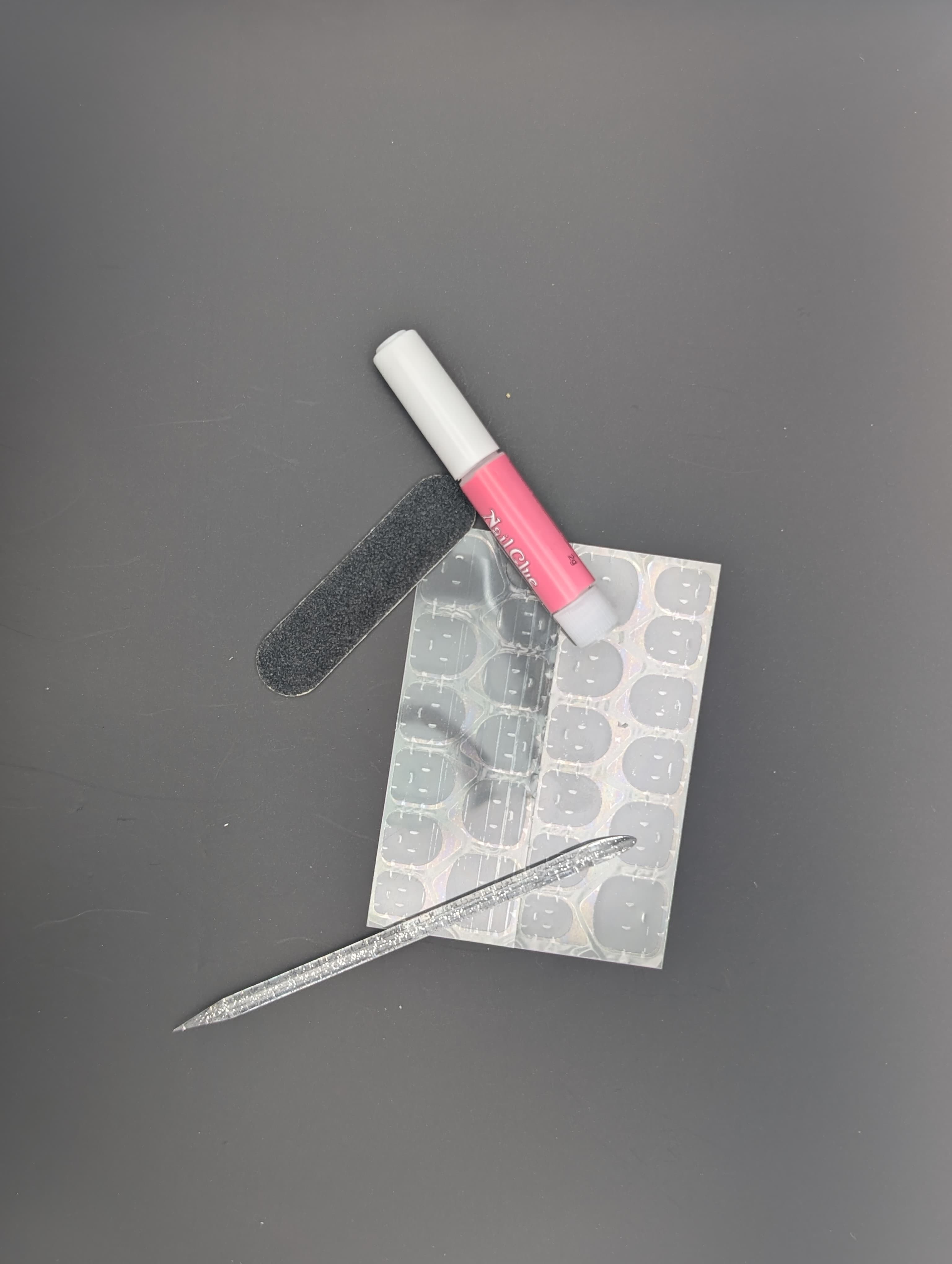 Hand-painted press-on nail set: Extra Prep and application kit by The Nail Eclipse Club