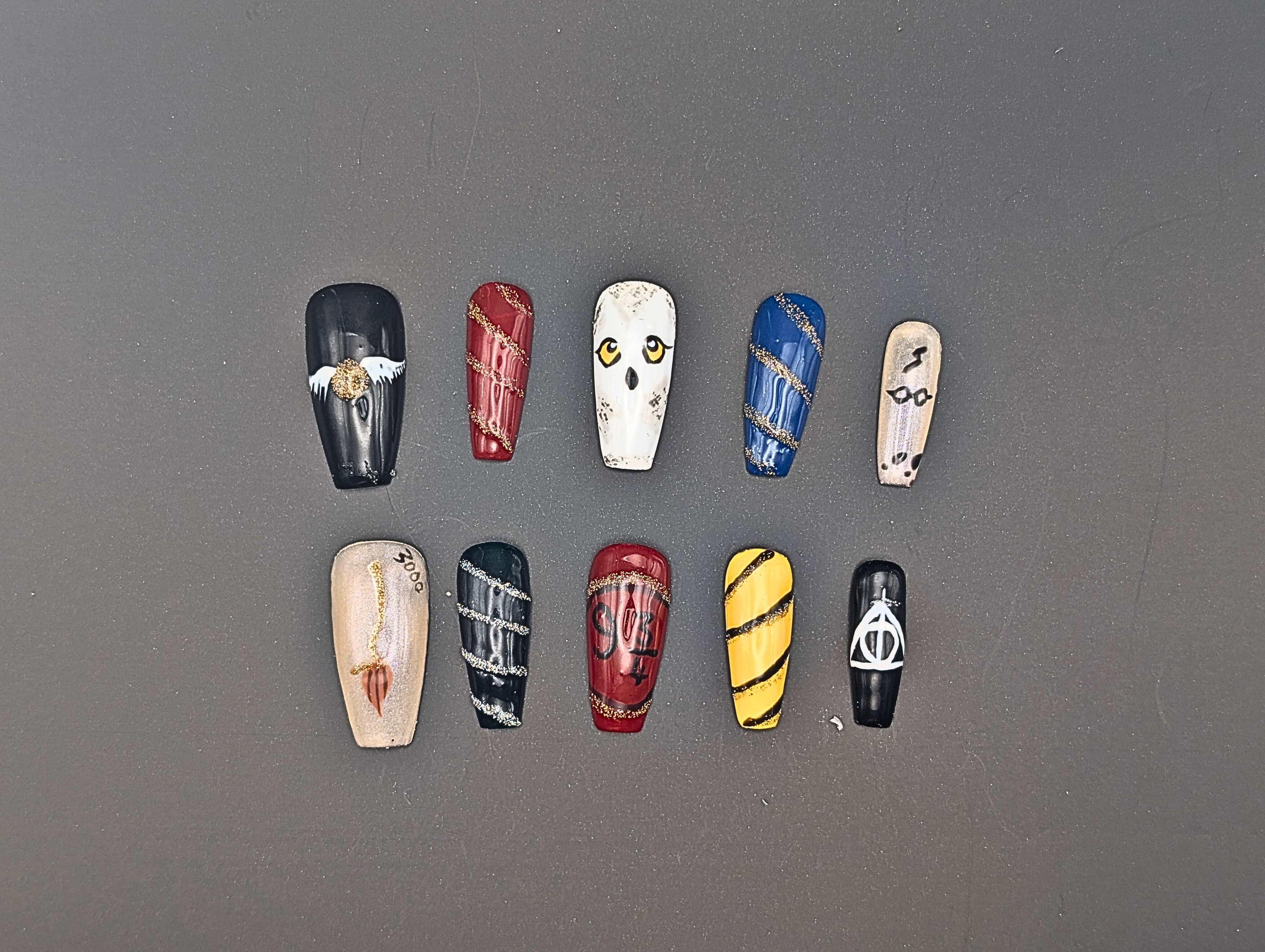 Hand-painted press-on nail set: Enchanted Realms by The Nail Eclipse Club